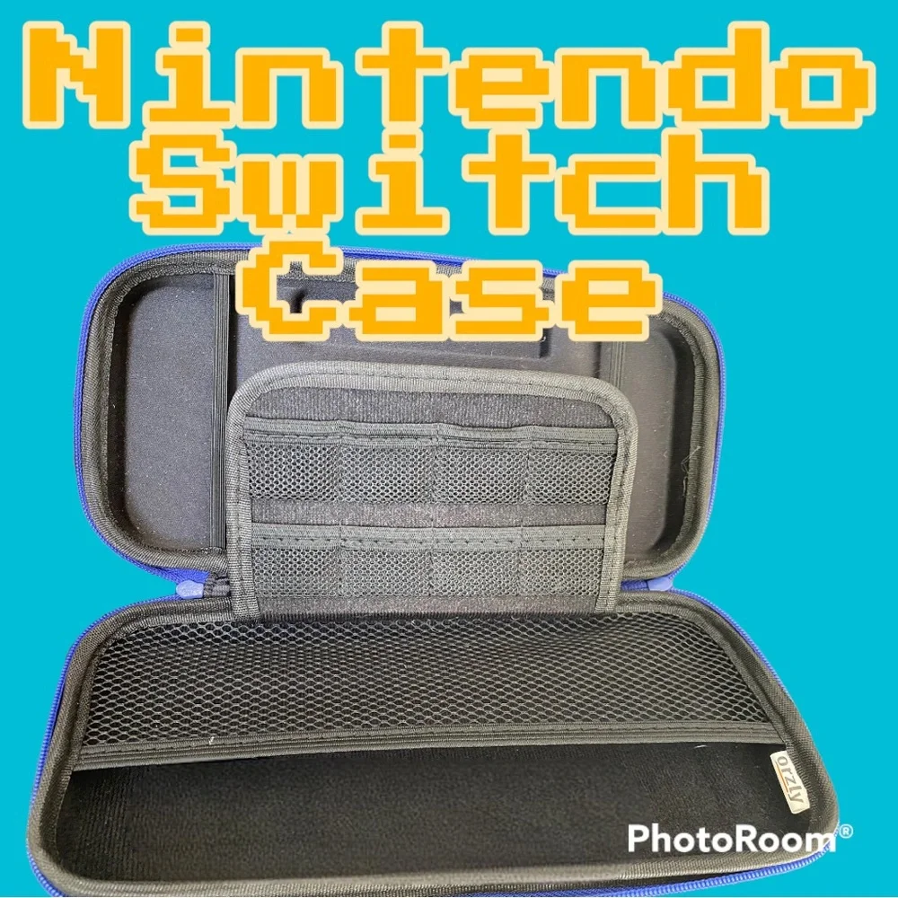 Pair of Orzly Carrying cases-Nintendo Switch Red & Blue Protective Travel Cases